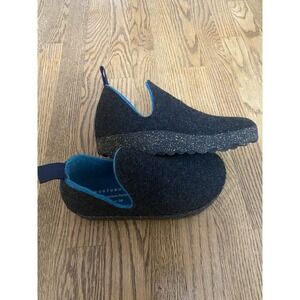 Asportuguesas Women's City Shoes Gray/Teal Slip On Size 38 US 7-7.5 Wool Tweed